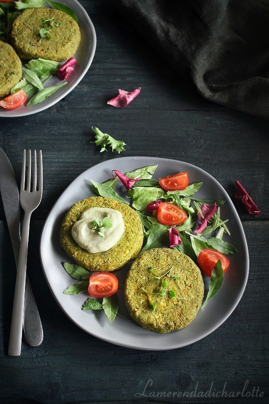 burger di ceci e spinaci