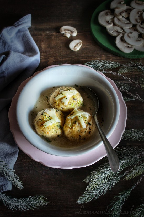 canederli con verza e funghi